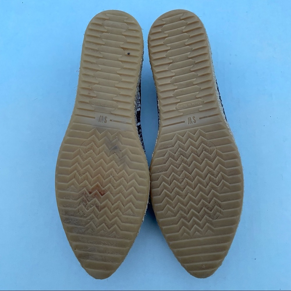 Stuart Weitzman Catalan Snake Print Leather Slip on Espadrille Natural Color - Picture 8 of 9